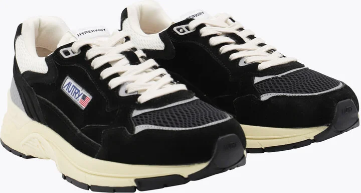 Black Leather Hyperway Sneakers - Image 2