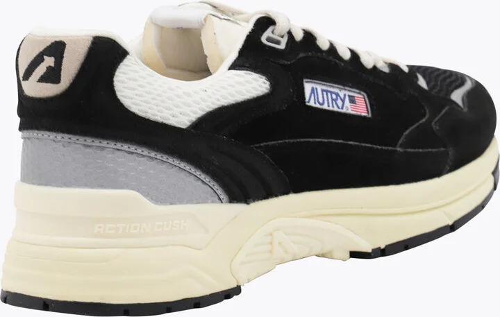 Black Leather Hyperway Sneakers - Image 3