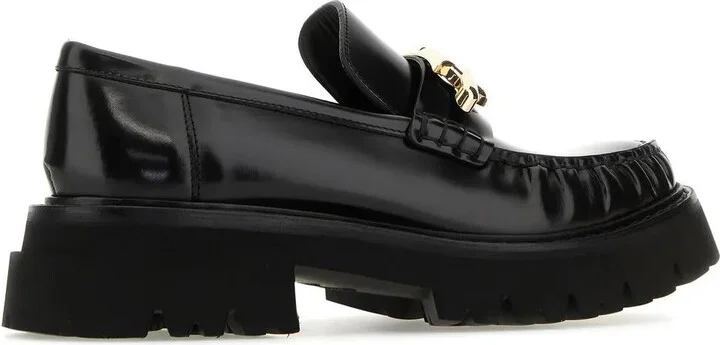 Black Leather Ingrid Loafers - Image 3