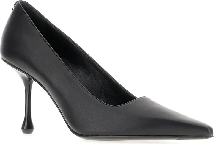 Black Leather Ixia Pumps - Image 2