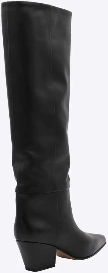 Black Leather Jane 60 Boots - Image 3