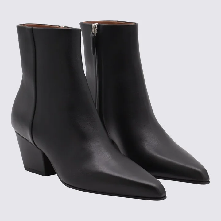 Black Leather Jane Boots - Image 2