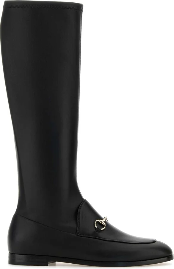 Black leather Jordaan boots