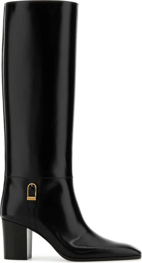 Black Leather Julia 70 Boots - Image 2