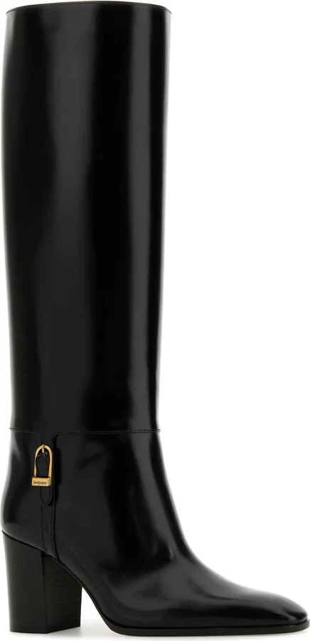 Black Leather Julia 70 Boots