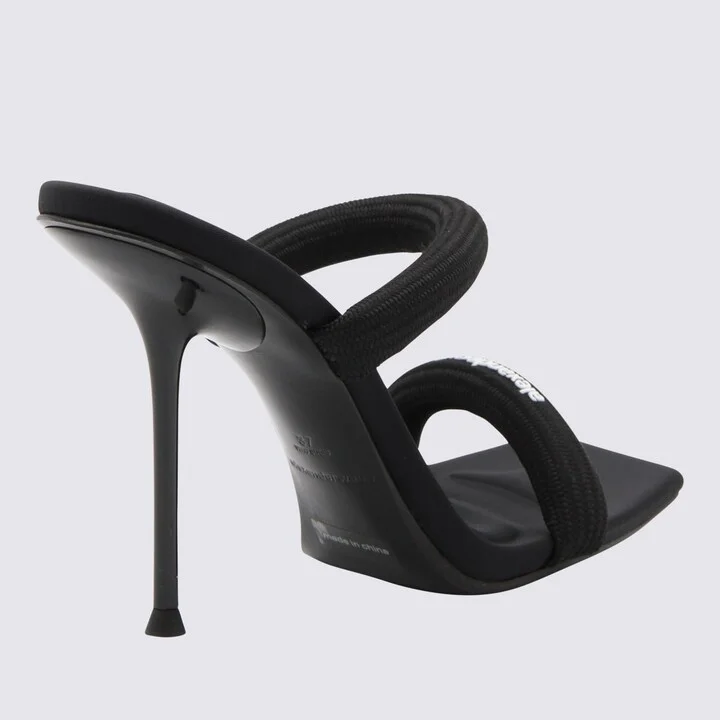 Black Leather Julie Sandals - Image 2