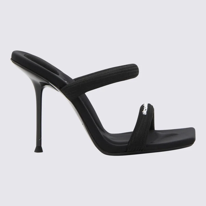Black Leather Julie Sandals