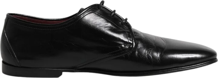 Black Leather Lace Up Derby Dress Formal Men's Shoes
