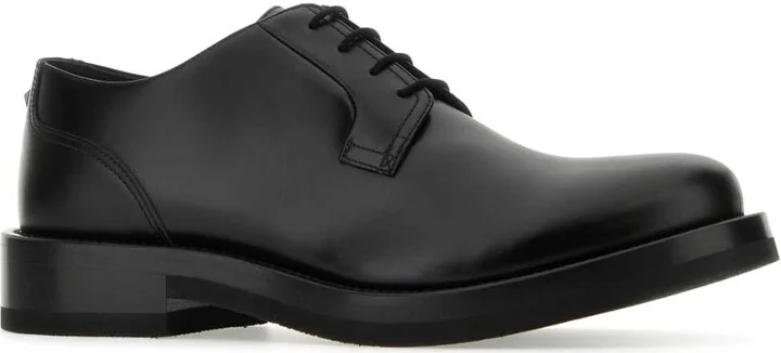 Black Leather Lace-up Shoes - Image 2