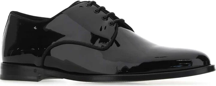 Black Leather Lace-up Shoes - Image 2