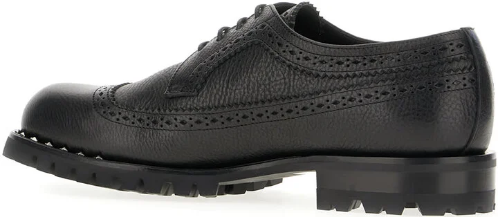 Black Leather Lace-up Shoes - Image 3
