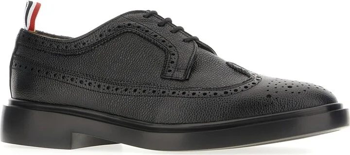 Black Leather Lace-up Shoes - Image 2