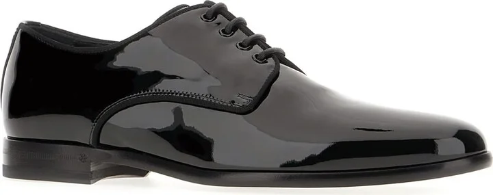 Black Leather Lace-up Shoes - Image 2