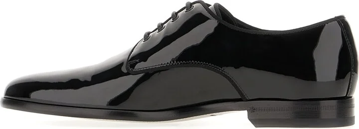 Black Leather Lace-up Shoes - Image 3