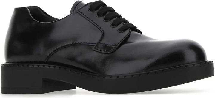 Black Leather Lace-up Shoes - Image 2