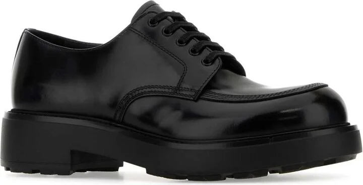 Black Leather Lace-up Shoes - Image 2