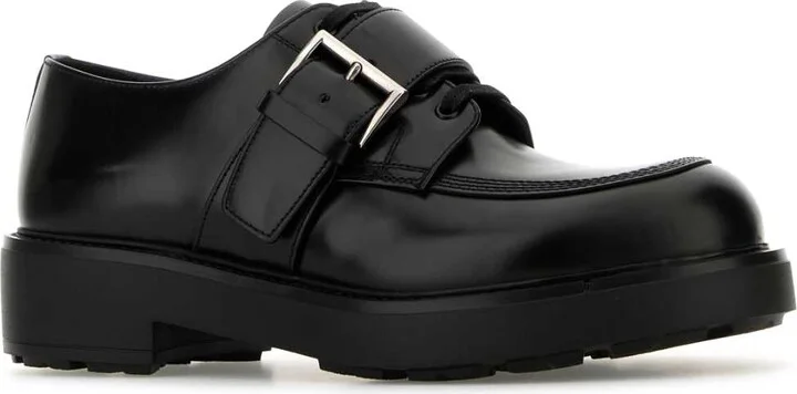 Black Leather Lace-up Shoes - Image 2
