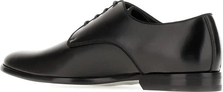 Black Leather Lace-up Shoes - Image 3