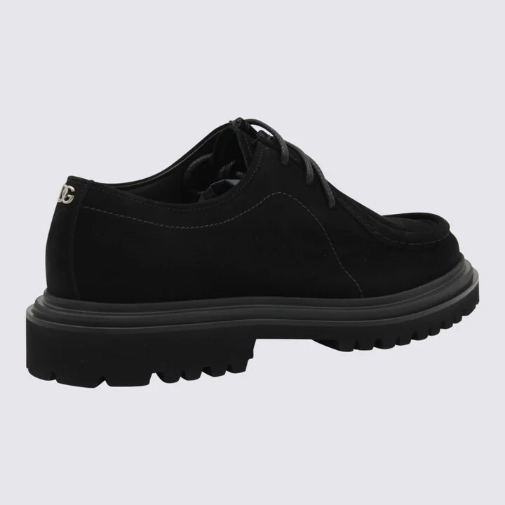 Black Leather Lace Up Shoes - Image 3