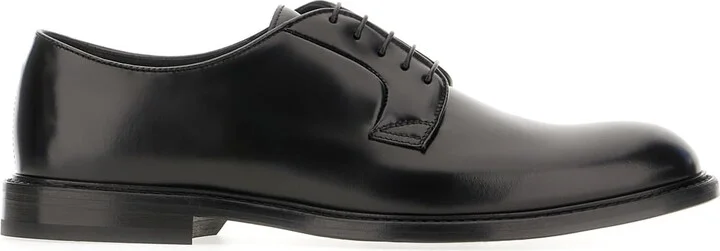 Black Leather Lace-up Shoes Doucal's