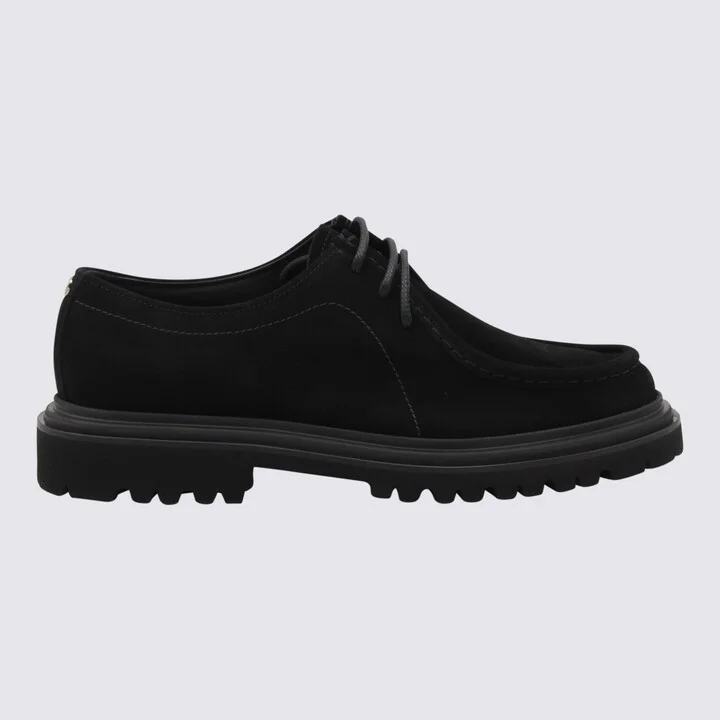 Black Leather Lace Up Shoes