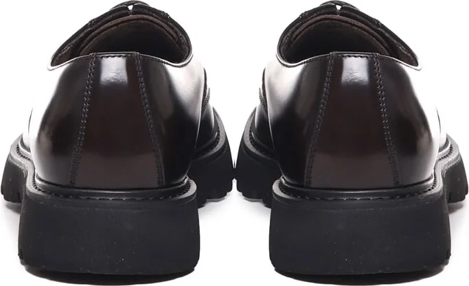 Black Leather Lace-up Shoes With Laces - Image 3