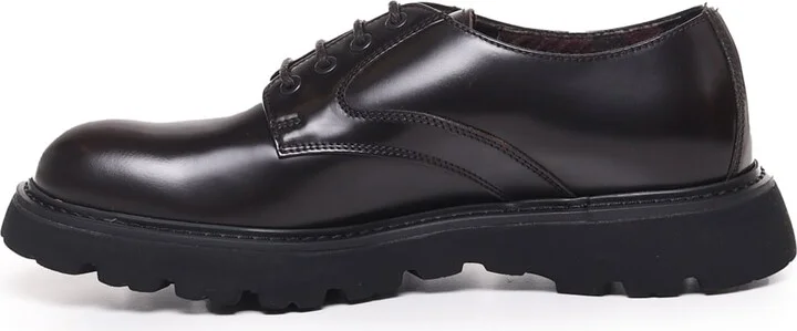 Black Leather Lace-up Shoes With Laces - Image 4