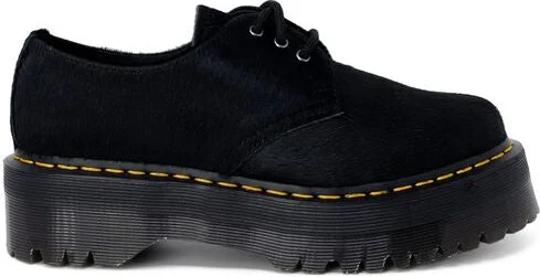Black Leather Lace-Up Women's Boot