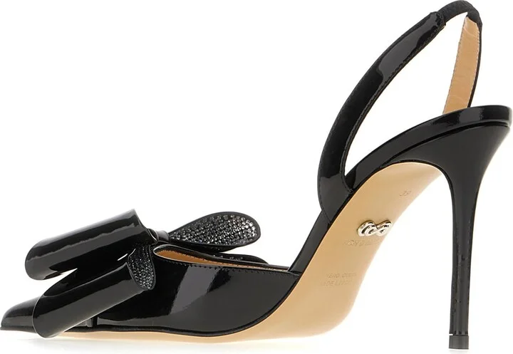 Black Leather Le Cadeau Pumps - Image 3