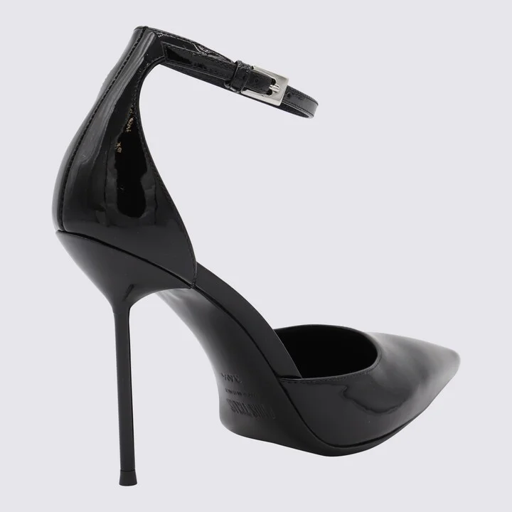 Black Leather Lidia Pumps - Image 3