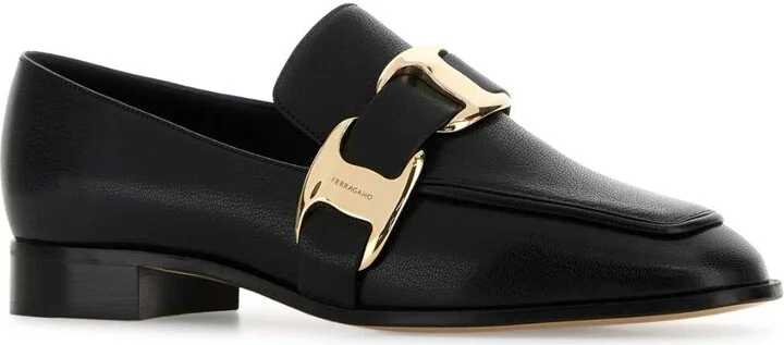 Black Leather Limania Loafers - Image 2