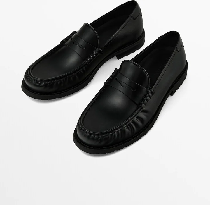 Black Leather Loafers - Image 3