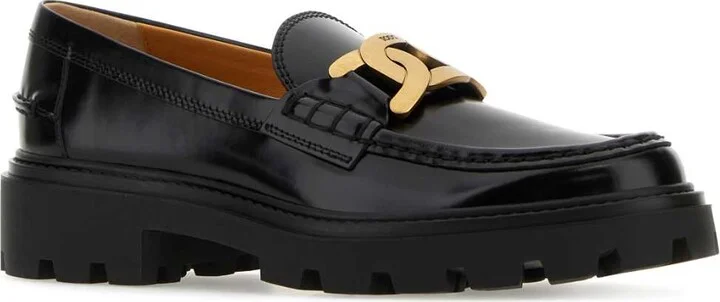 Black Leather Loafers - Image 2