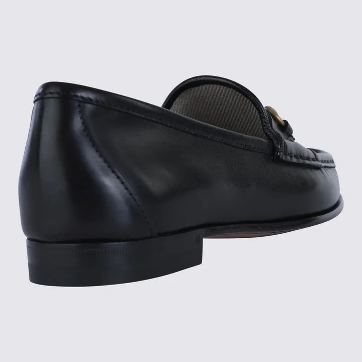 Black Leather Loafers - Image 2