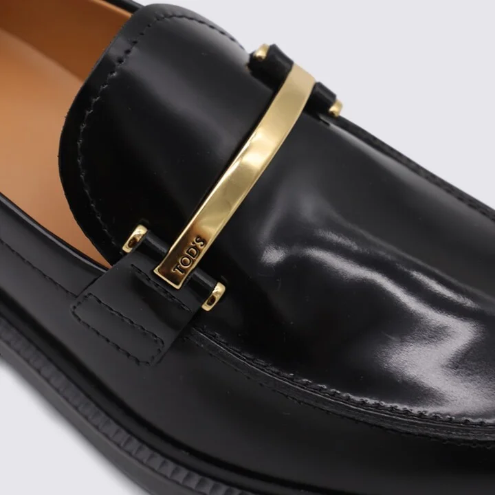 Black Leather Loafers - Image 4