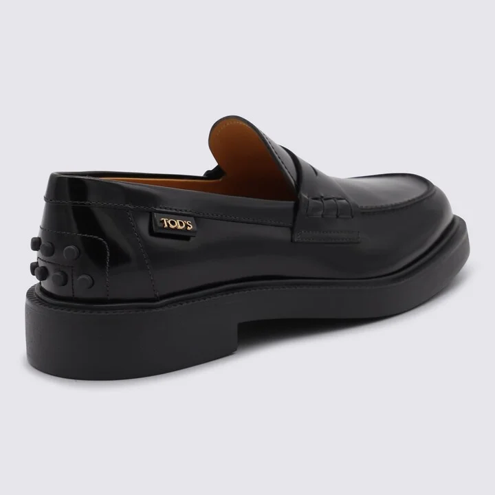 Black Leather Loafers - Image 3