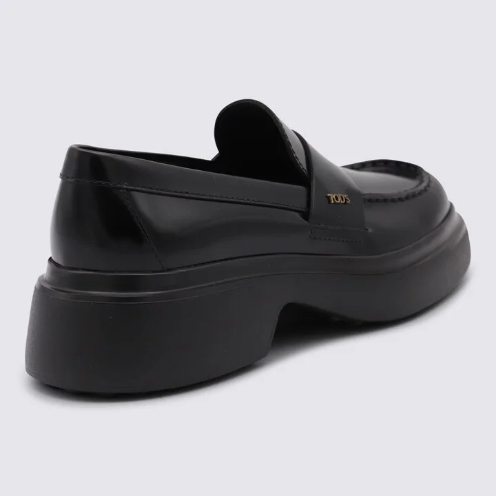 Black Leather Loafers - Image 3