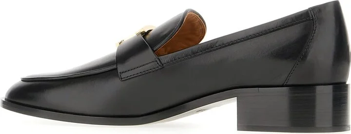 Black Leather Loafers - Image 3