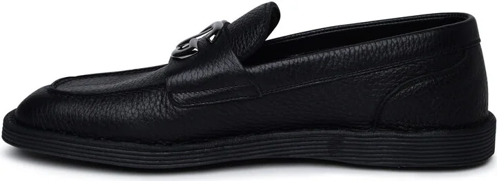 Black Leather Loafers - Image 3