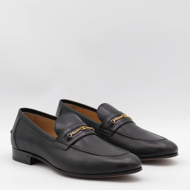 Black Leather Loafers - Image 2