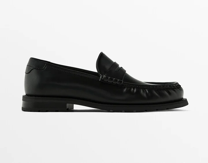 Black Leather Loafers