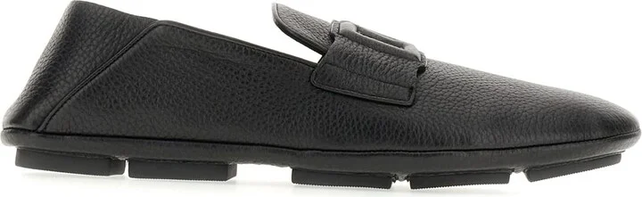 Black Leather Loafers