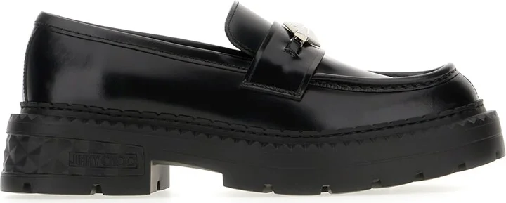 Black Leather Loafers