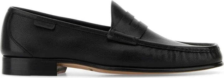 Black Leather Loafers