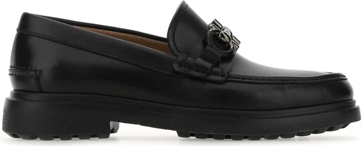 Black Leather Loafers