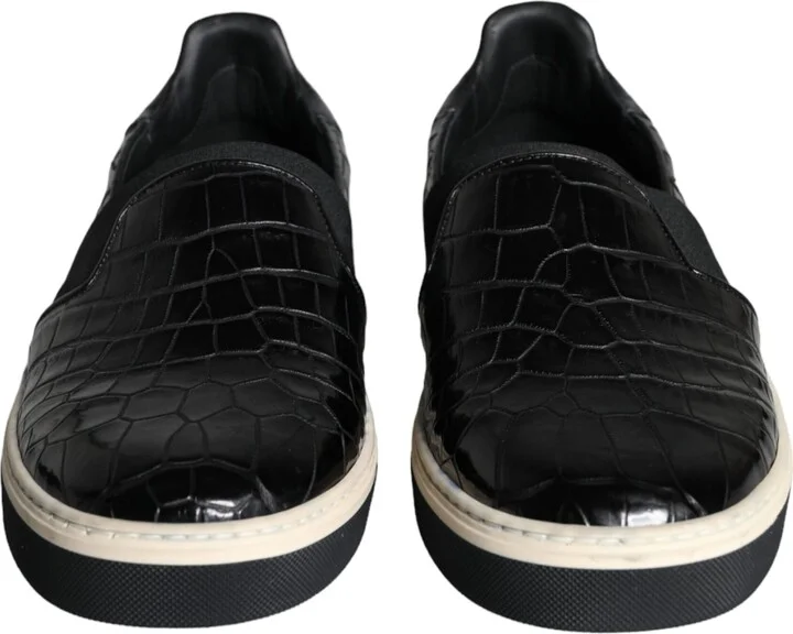 Black Leather Loafers Slippers Casual Men's Shoes (Pre-Owned) - Image 2