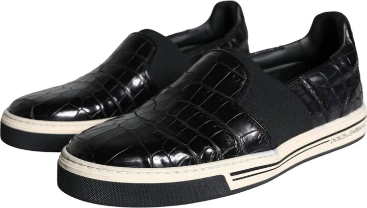 Black Leather Loafers Slippers Casual Men's Shoes (Pre-Owned) - Image 3