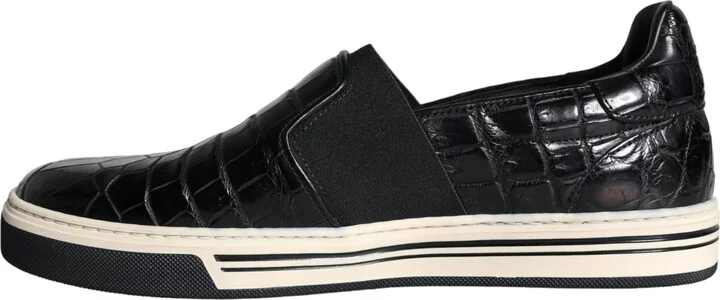 Black Leather Loafers Slippers Casual Men's Shoes (Pre-Owned) - Image 5