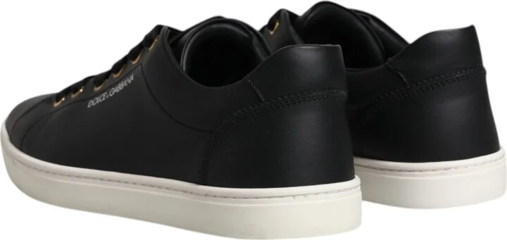 Black Leather Logo London Sneaker Men's Shoes (Pre-Owned) - Image 5