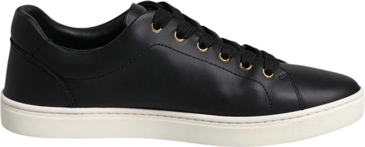 Black Leather Logo London Sneaker Men's Shoes (Pre-Owned)